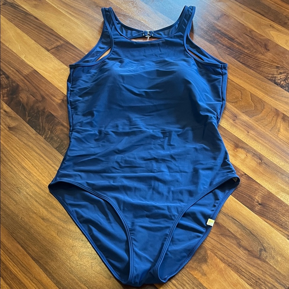 Summersalt High Neck-Open Back Mesh Swimsuit